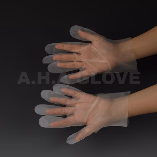 Clear/Transparent Waterproof Disposable PE Gloves HDPE LDPE Polyethylene Plastic Gloves CPE TPE Gloves for Food Grade