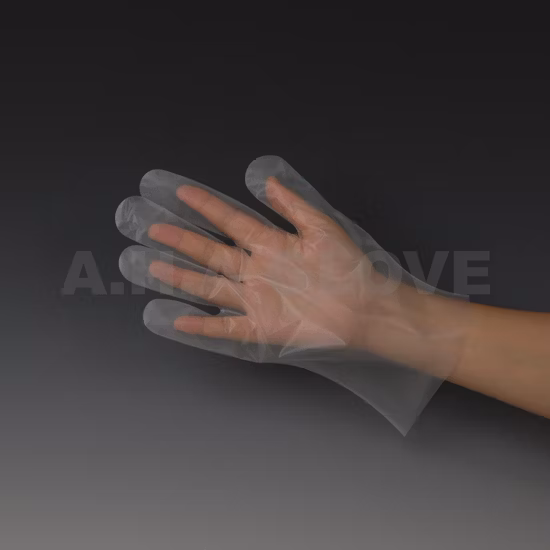 Clear/Transparent Waterproof Disposable PE Gloves HDPE LDPE Polyethylene Plastic Gloves CPE TPE Gloves for Food Grade