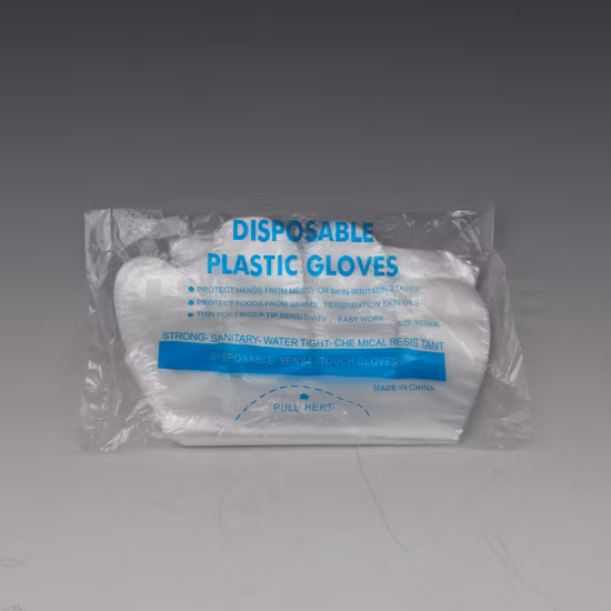 Clear/Transparent Waterproof Disposable PE Gloves HDPE LDPE Polyethylene Plastic Gloves CPE TPE Gloves for Food Grade