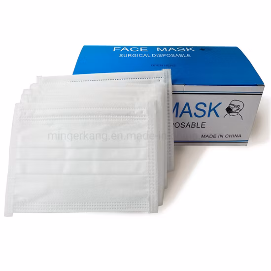 Medical Doctor Surgeon Surgical Hospital Protective Safety Exam Mouth Dental Nonwoven 3ply En14683 Paper Kids Disposable Face Mask with Earloop Earloop
