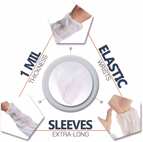Transparent PE CPE Plastic Oversleeve Disposable Plastic Arm Sleeve